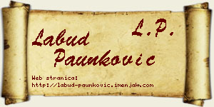 Labud Paunković vizit kartica